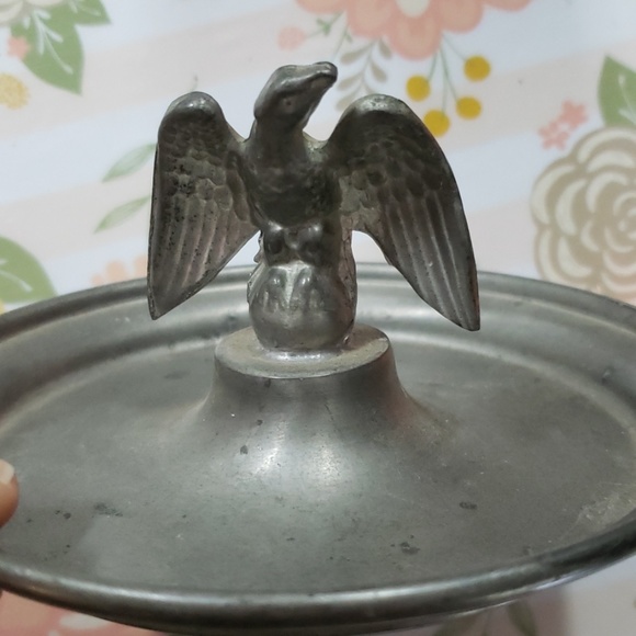 American Eagle Pewter Jewelry dish Handcrafted - Picture 2 of 5